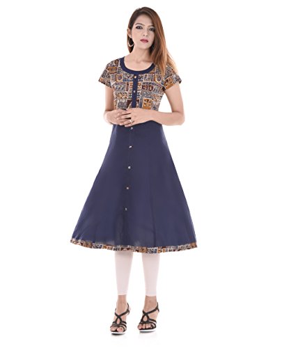 Palakh Women's A-line Cotton Kurti Price in India