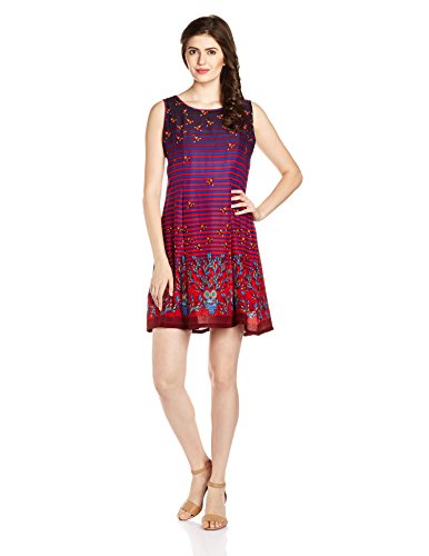 Global Desi Women's Rayon A-Line Dress Price in India