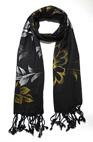 Sri Belha Fashions Women's Woven Kashmiri Shawls , Stoles Woolen Viscose Pashmina Shawls;Shawls for Women's & Girls Price in India