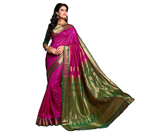 Craftsvilla Women's Silk Saree With Blouse Piece Price in India