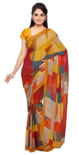 Vaamsi Women's Chiffon Saree With Blouse Piece Price in India
