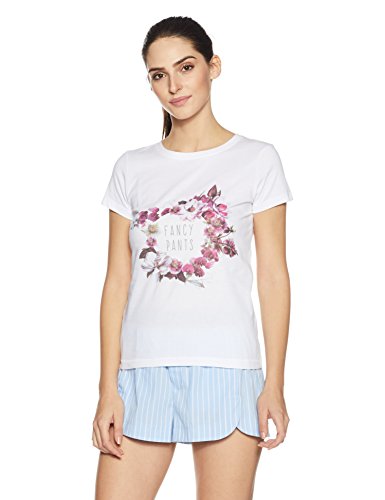 Symbol Women's Printed Round Neck Cotton T-Shirt Price in India