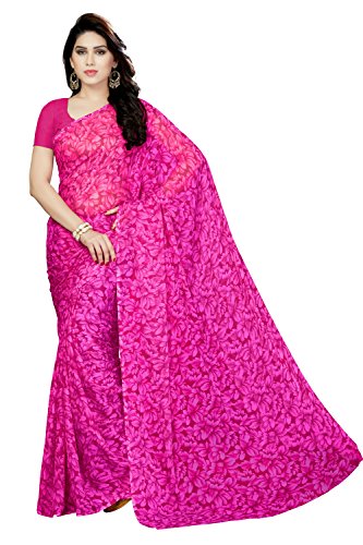 Rani Saahiba Floral Printed Chiffon Saree Without Blouse Price in India