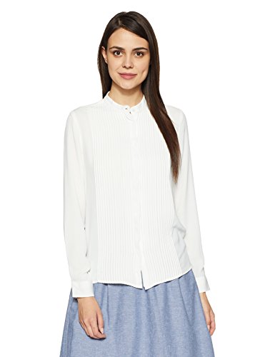 Van Heusen Women's Plain Regular Fit Synthetic Shirt Price in India