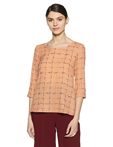 Van Heusen Women's Plain Regular Fit Synthetic Top Price in India