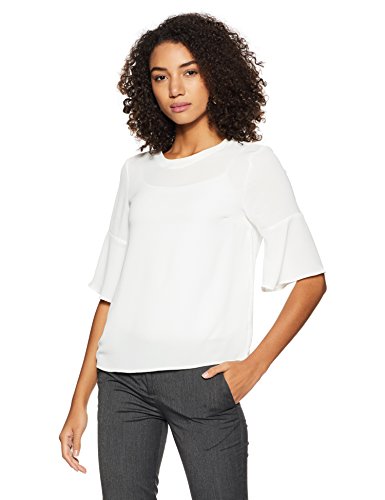 Van Heusen Women's Plain Regular Fit Synthetic Shirt Price in India