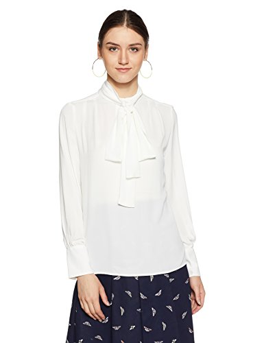 Van Heusen Women's Plain Regular Fit Synthetic Shirt Price in India