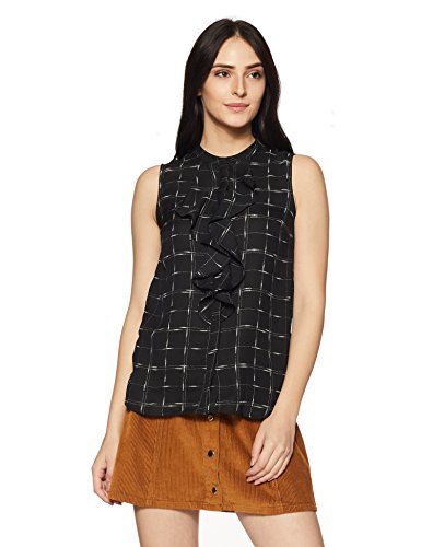 Van Heusen Women's Plain Regular Fit Synthetic Top Price in India