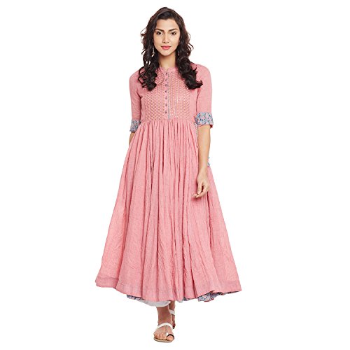 Ritu Kumar Pink A-Line Kurti Price in India