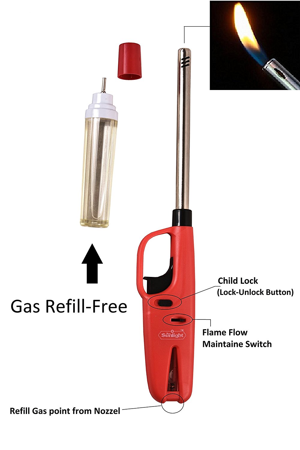Sunlight Gas Lighter With Gas Refill Price in India