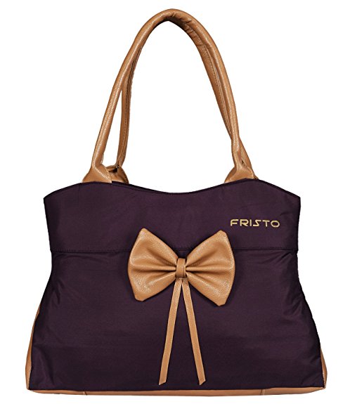 Deal of the Day: Fristo Women's Handbag(FRB-203)Purple and Beige Price in India