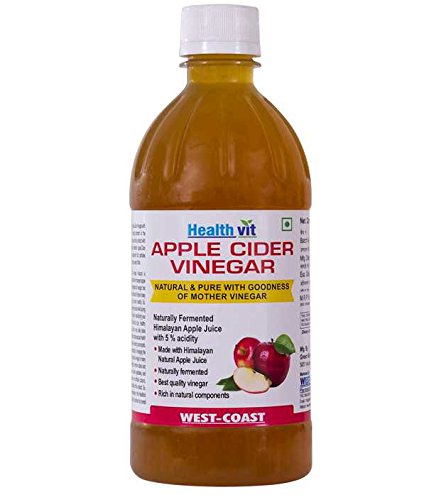 HealthVit Apple Cider Vinegar with Mother Vinegar, Raw, Unfiltered and Undiluted - 500 ml Price in India