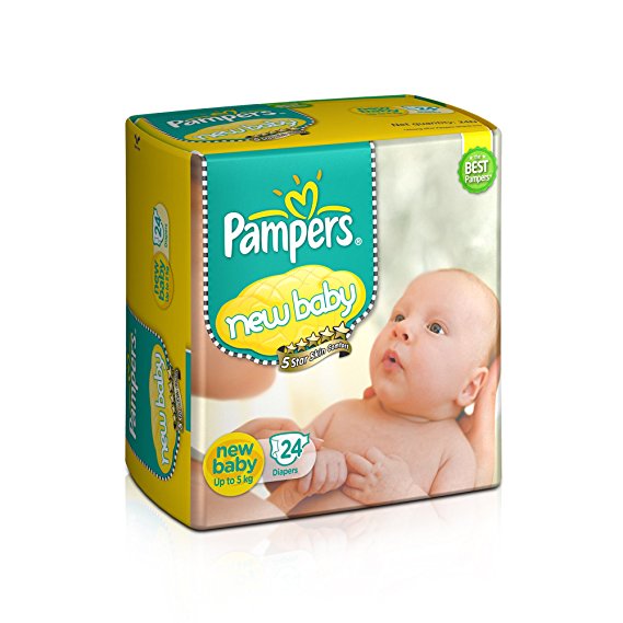 Pampers New Baby Diapers (24 Count) Price in India