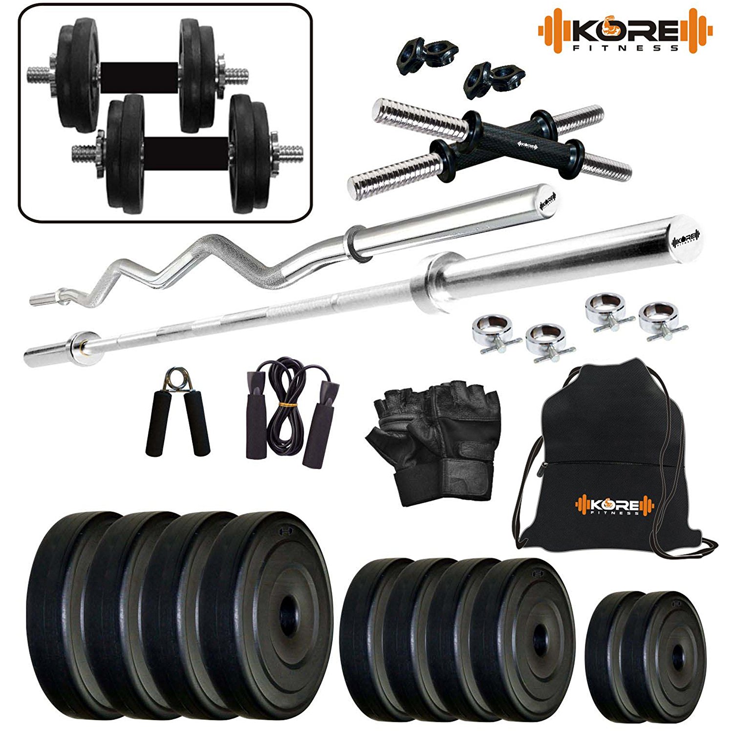 Kore K-PVC-20KGCOMBO2 Home Gym and Fitness Kit Price in India