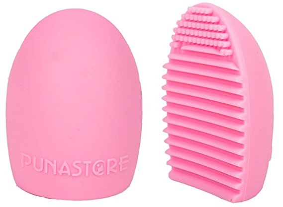 Puna Store Brush Egg Makeup Brush Cleaner Cleaning Tool, Pink Price in India