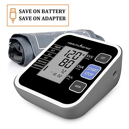 Health Sense Classic BP120 Heart Mate Fully Automatic Digital Blood Pressure Monitor (Black/Grey) Price in India