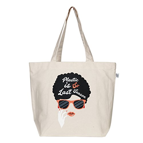 EcoRight Large Tote Bag Reusable 100% Canvas Cotton EcoFriendly Printed "Last Season" Price in India