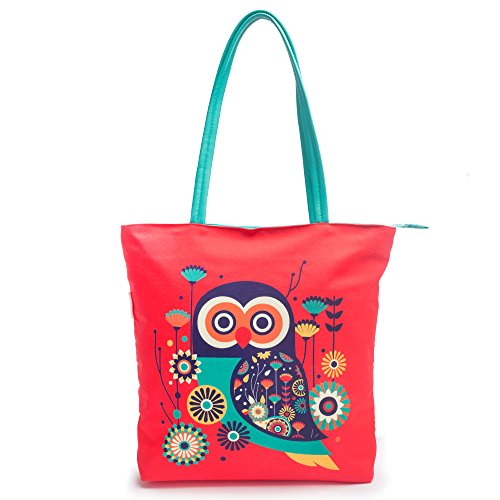 Chumbak Paisley Owl Polyester Tote Bag Price in India