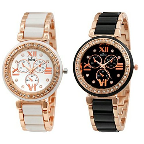 Swisstyle Analogue White Dial & Black Dial Womens Watches Price in India