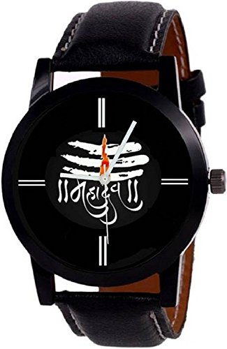 Shocknshop MAHADEV Edition Analog Printed Black Dial Men's Boy's Watch Price in India