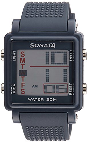 Sonata Super Fibre Digital Grey Dial Men's Watch -NH77043PP02 Price in India