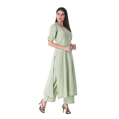 Khushal K Women's Cotton Kurta With Palazzo Pant Set Price in India