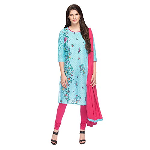 STOP to start Stop Womens Round Neck Printed Churidar Suit Price in India