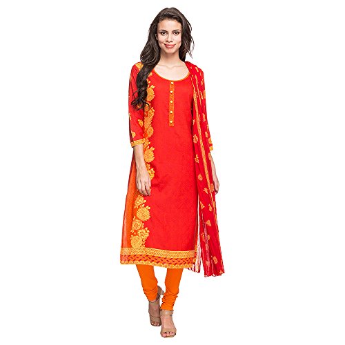 Womens Round Neck Printed Churidar Suit 