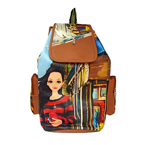 Typify Printed Casual Purse Fashion School Leather Backpack Shoulder Bag Mini Backpack Girls & Women's Bag Price in India