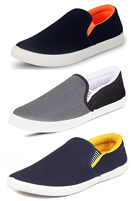 Tempo Men's Combo Pack Of 3 Synthetic Loafers Shoes - Multicolour Price in India