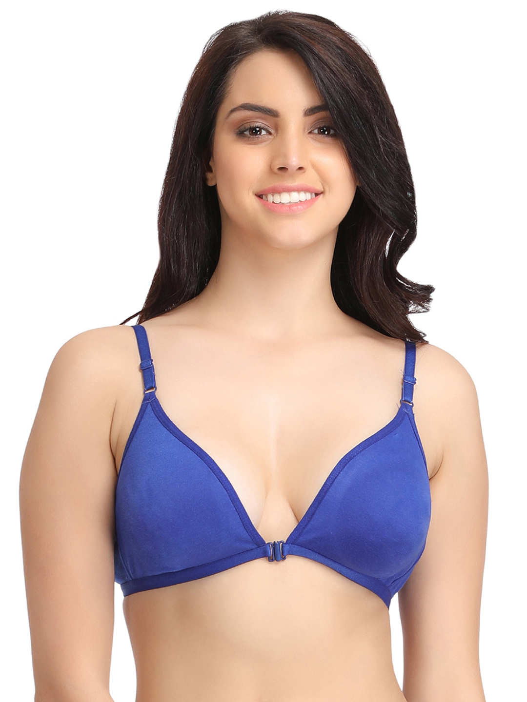 Clovia Blue Half-Coverage Plunge Bra BR0768P08 Price in India