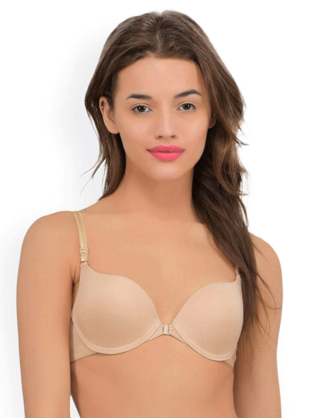 PrettyCat Beige Solid Underwired Lightly Padded Push-Up Bra PCBR20304736B Price in India