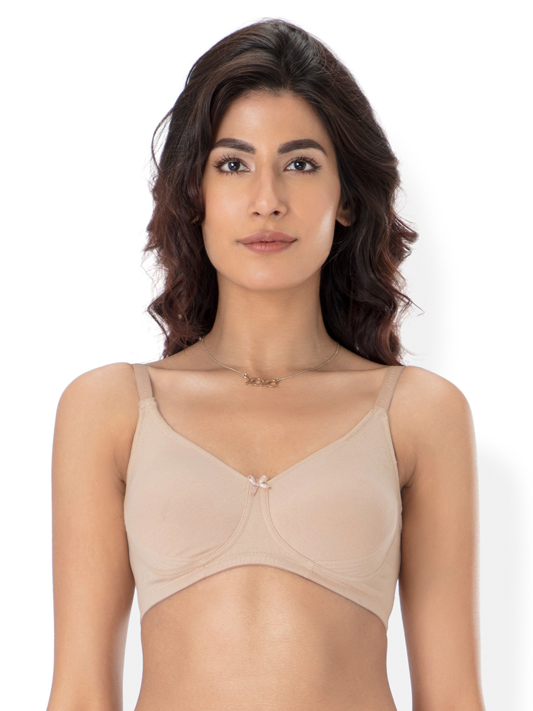 PrettySecrets Nude-Coloured Solid Non-Wired Non-Padded Everyday Bra Price in India