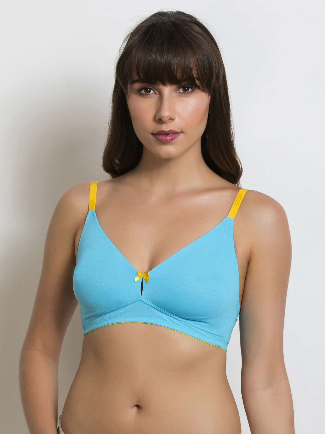 Zivame Blue Solid Non-Wired Non Padded T-shirt Bra Price in India