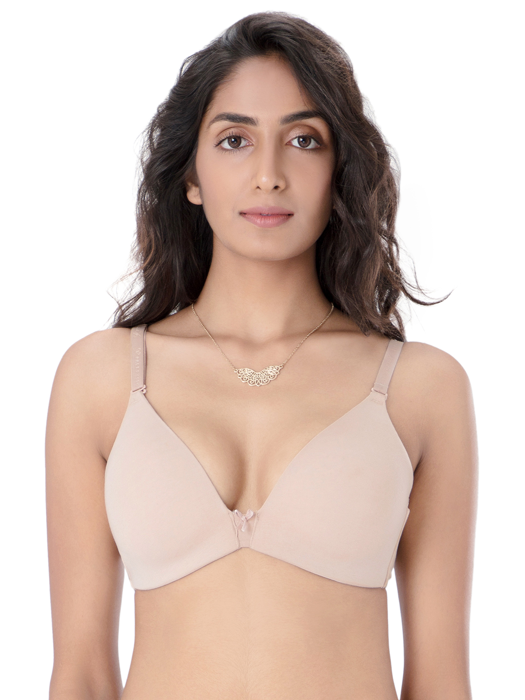 PrettySecrets Nude-Coloured Non-Wired Lightly Padded T-shirt Bra B0002 Price in India