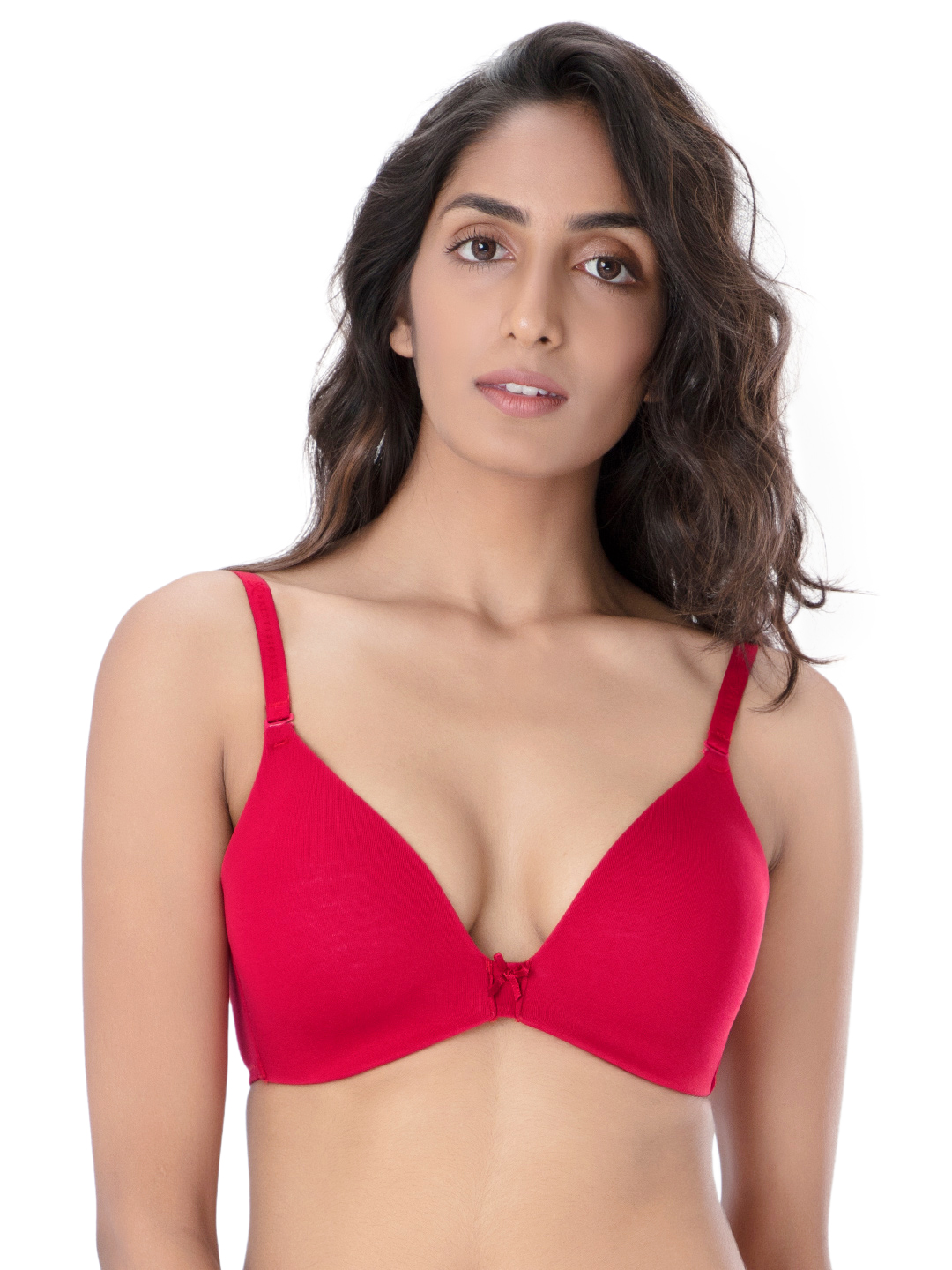 PrettySecrets Red Non-Wired Lightly Padded T-shirt Bra B0002 Price in India