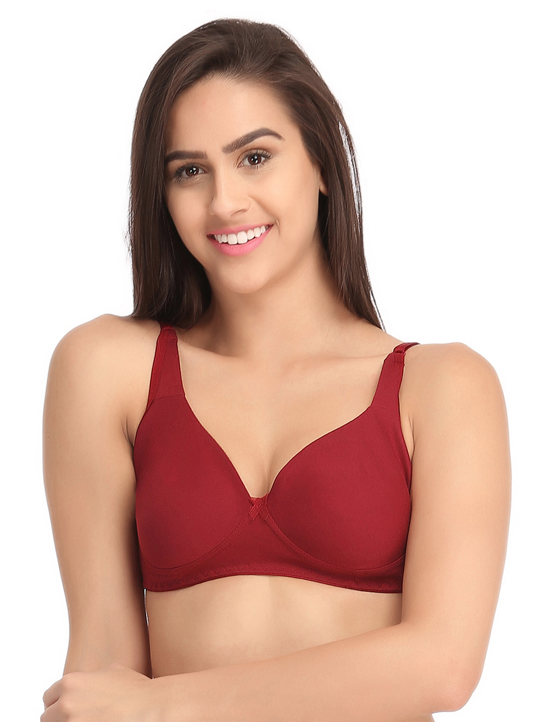 Clovia Maroon Full-Coverage Bra BR0636P09 Price in India