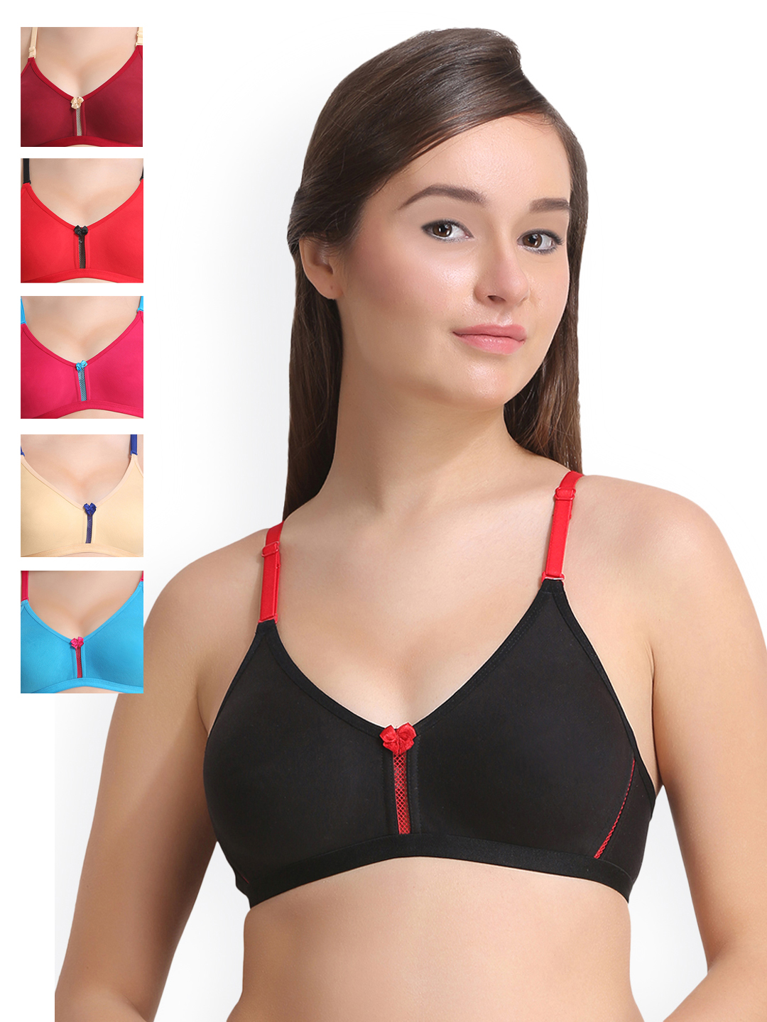 Leading Lady Pack of 6 Full-Coverage Bras LLDONA-6 Price in India