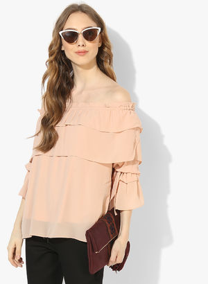 Pink Solid Blouse Price in India
