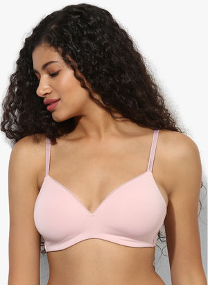 Pink Solid Bra Price in India