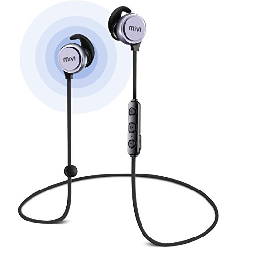 Mivi Thunder Beats Wireless Bluetooth Earphones with Stereo Sound and Hands-Free Mic (Gun Metal) Price in India