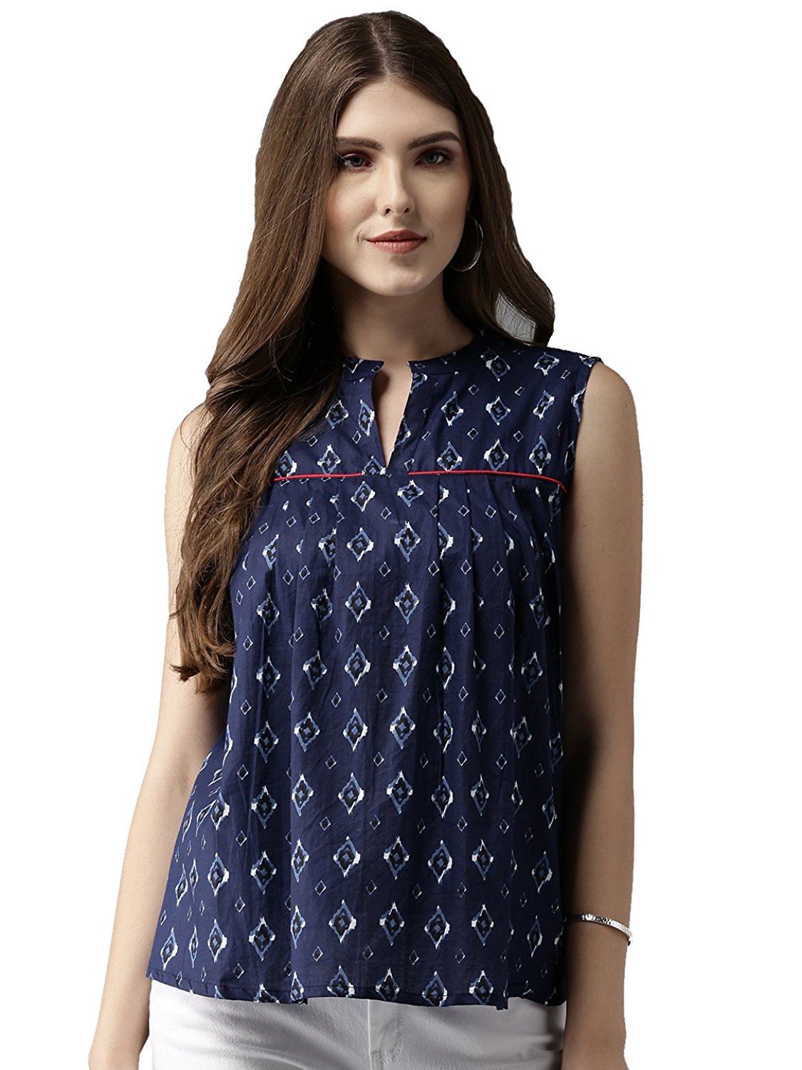 Amayra Women's Cotton A-Line Printed Top Price in India