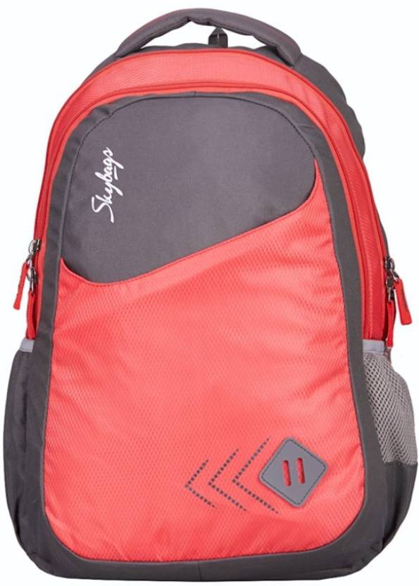 Skybags FOOTLOOSE LEO 4 25 L Backpack  (Grey, Orange) Price in India