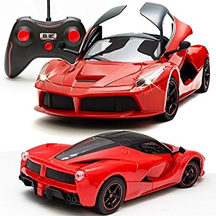 Toyshine Ferrari Remote Control Car, Rechargeable, Opening Doors, Frustration Free Packaging, Red Price in India