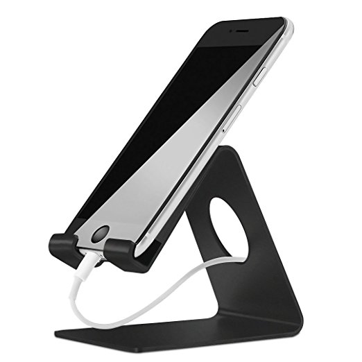 ELV 4mm Thickness Aluminum mobile Stand (3.5 - 8 inches) - Black Price in India