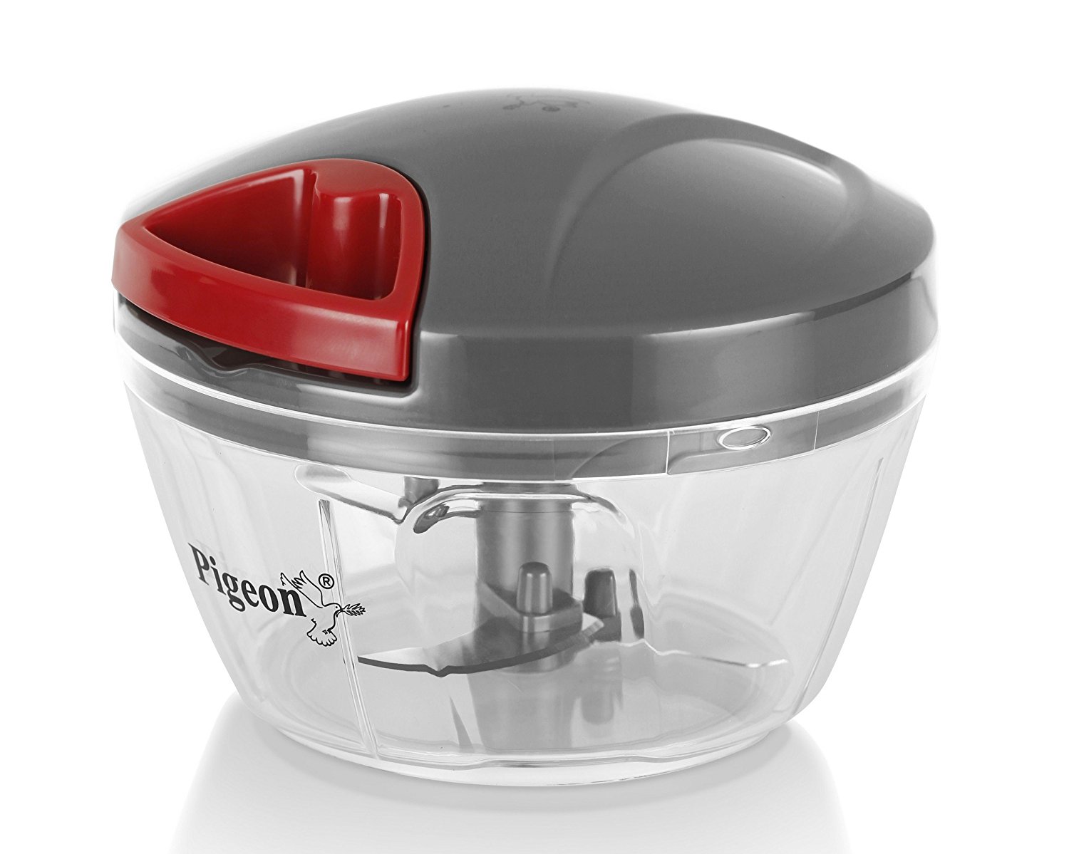 Pigeon Handy Mini Plastic Chopper with 3 Blades, Grey Price in India