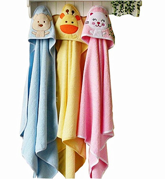 Brandonn Premium Hooded Blanket Cum Wrapping Sheet for Babies (Multicolor, 3 Pieces, 27inchx30inch) Price in India
