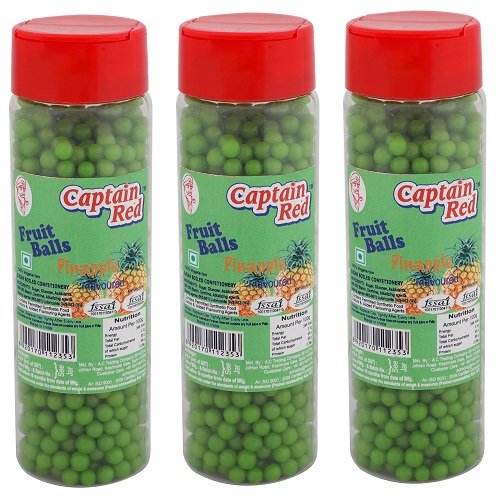 Captain Red Fruit Balls, Pineapple, 125g (Pack of 3) Price in India