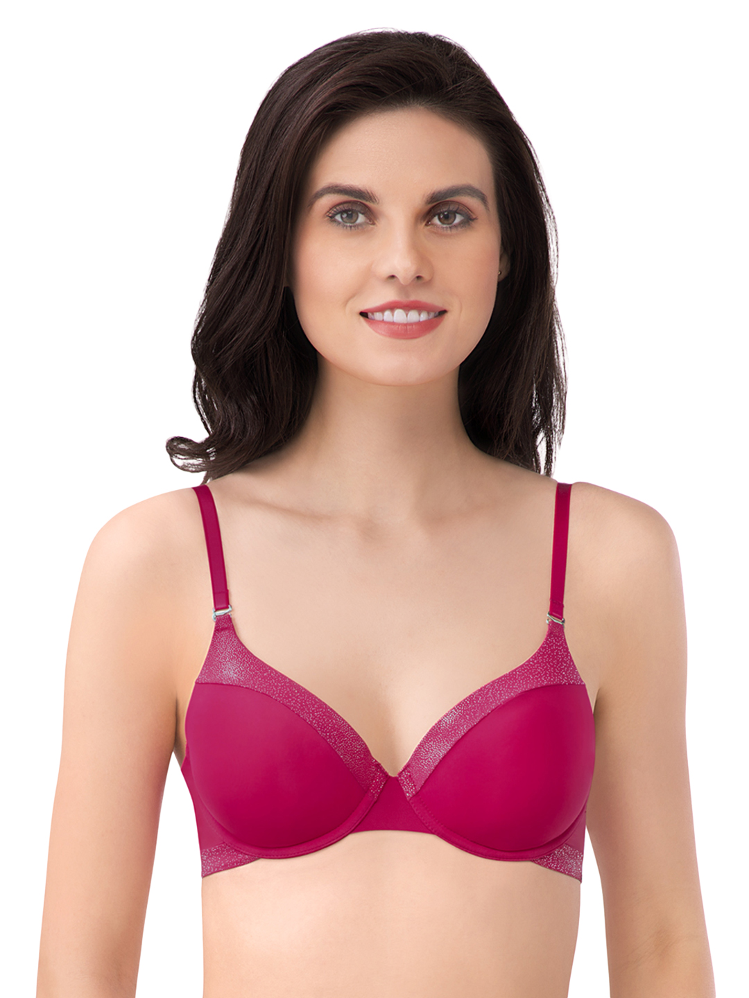 Amante Pink Solid Lightly Padded T-shirt Bra BRA26401 Price in India
