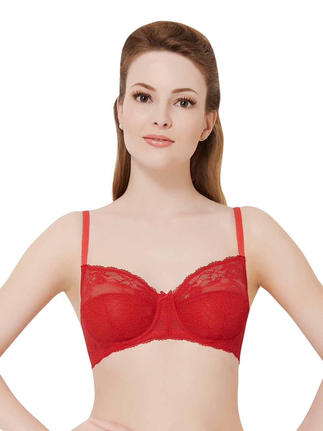 Amante Red Lace Full-Coverage Bra BRA14608 Price in India